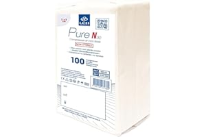 LCH - Compresses non tissées non stériles - 5x5cm 30G - PURE N30-4plis (sachet de 100)