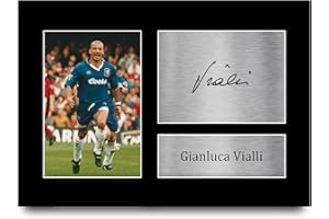 HWC Trading - Autografo, formato A4, motivo: Gianluca Vialli per tifosi di calcio e tifosi