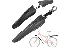 CTRUNIT Bike Mudguard Set, Universal Full Cover Thicken Widen Bicycle Fenders Set with 27ft DIY Reflective Tape, Front & Rear Mud Guard Adjustable Bike Fender for 24",26",27",28" MTB Mountain Road Cycling