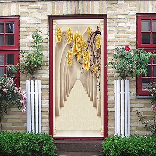 MYLOOO Adesivi per Porte in PVC Adesivi per Auto in PVC 77x200cm