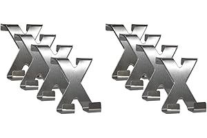 all-around24® 8 x Türhaken X-Form Edelstahl Handtuchhaken - Garderobenhaken - Haken - Handtuchhalter - Kleiderhaken - Schrankhaken