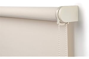 Estoralis Stannis Estor Screen Apertura 5% | Color Beige | Estor Screen 130 x 180 cm (Ancho por Alto) Tamaño de la Tela 127 x 175 cm | Estores Enrollables Screen para Ventanas