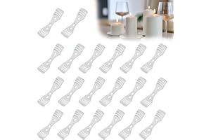 toolco 20 Stück Metallkerzen-Wick-Zentriergerät, Edelstahl-Kerzenkernhalter für die Herstellung von Kerzen zum Selbermachen (Wick-Zentriergerät, Silber)