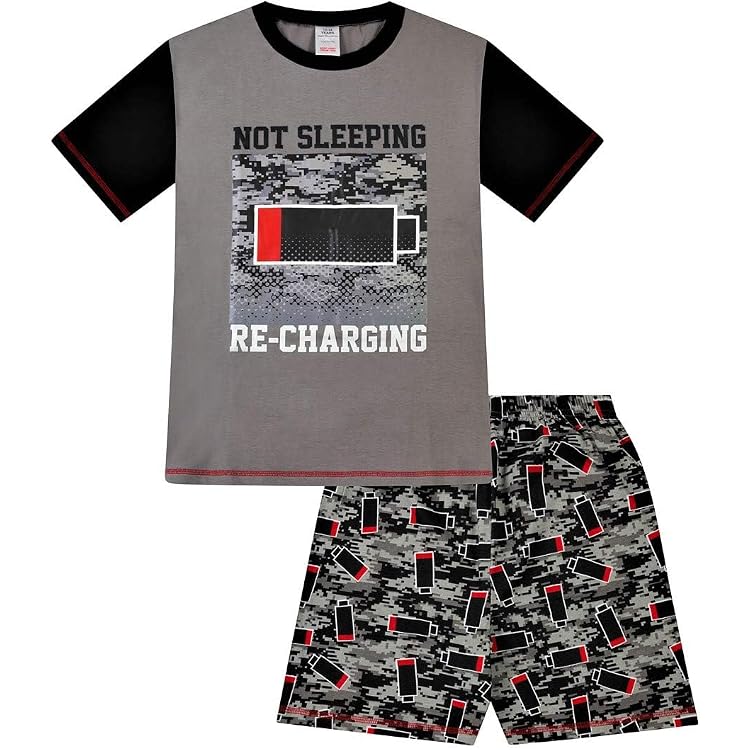 Pyjama Enfant Fortnite Durr Burger Beef Boss - Officiel, 100% Coton, Manches Courtes - Pour Fans De 16 Ans Et Moins