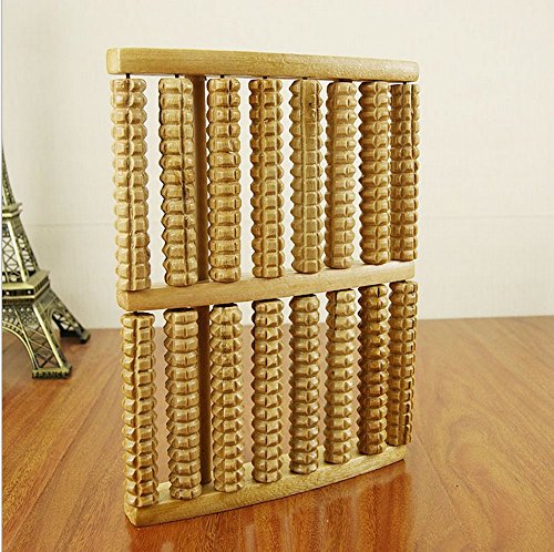 Dealglad Massageroller für die Füße, zur Entspannung, Holz, 8 Reihen, 2 Stück - 3