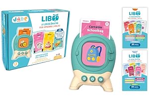 J.A.D.E. JOUER-APPRENDRE-DECOUVRIR-S'EVEILLER J.A.D.E - Liseuse Liboo - Français - Anglais - 240 Mots - 141510 - Jeu Educatif - Multicolore - Plastique - Piles Incluses - Vocabulaire - Apprentissage - Design Français - À Partir de 3 Ans