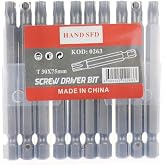 Hand SFD Torx Bits U&ccedil; Seti, T30 75mm, 10 Adet