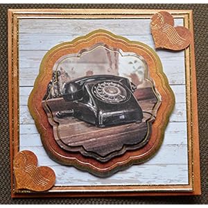 3D Karte Telefon Vintage-Style inkl. Umschlag