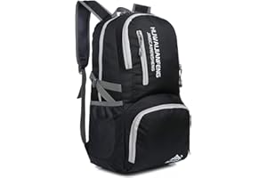 Crenze 35L/45L Lightweight Foldable Backpack Travel Hiking Daypack, Men Women Durable Handy Waterproof Rucksack for Camping Mountaineering Walking Cycling Climbing
