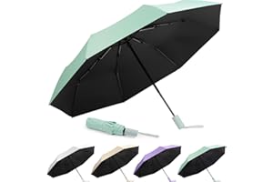 Aolso Wiatroszczelny składany parasol podróżny, mocne, trwałe żebra z włókna szklanego, łatwe automatyczne otwieranie/zamykanie
