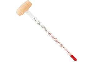 ALCOFERMBREW Termometr drewniany – domowe termometry do piwa do wina Ferometr domowy warzenie piwa drożdże