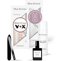 Original Miss Sophie Starterset I Selbstklebende Nagelfolien I Nagelaufkleber in Nude Babyboomer & French Tips I Kein Absplit