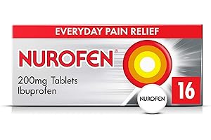Nurofen Ibuprofen 200mg Tablets, 16 Caplets for Headache, Migraine, Back Pain, Cold & Flu Relief, 8-Hour Painkiller, Over-The-Counter Medication