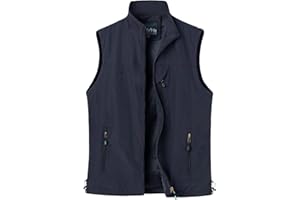 Btmpmcs Mens Outdoor Casual Gilets Quick Dry Fishing Vest Lightweight Sleeveless Jacket Breathable Photography Waistcoat Camping Hunting Top Utility Vest