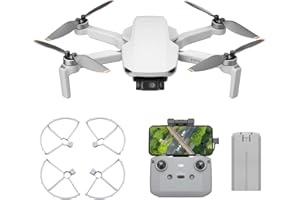 ‎DJI DJI Mini 4K, Drohne mit 4k UHD Kamera für Erwachsene, unter 249 g, 3-Achsen Gimbal Stabilisierung, 10 km Videoübertragung, autom. Rückkehr (Mini 4K Bundle + Propellerschutz)
