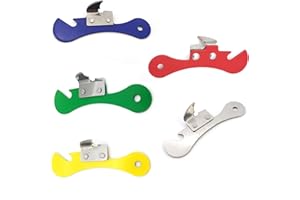 EULAPGOE Apriscatole Farfalla Rosso 5 Pezzi a Mano Leggero apriscatole, apriscatole Coperchio, apriscatole in Acciaio Inox, apriscatole Kitchen Helper