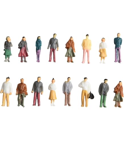 Accessoire Diorama Train Miniature 200 Figurines Passagers Blancs échelle 1:87 - Pour Décors De