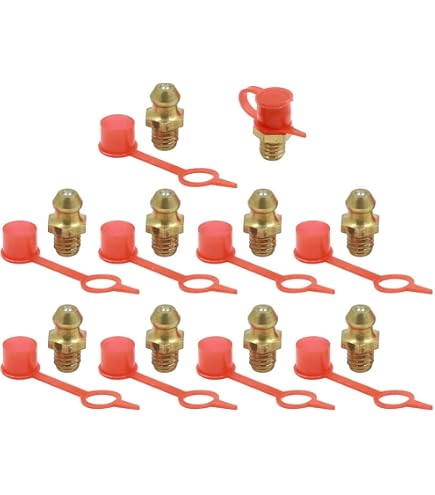 Lot De 10 Graisseurs Droits M6x1 Avec Capuchons Anti-poussière - Auto, Moto, Camion