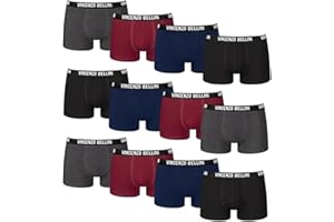 Vincenzo Bellini – Hipster Boxershorts, 8er / 12er Pack, Bequeme und atmungsaktive Herren Unterwäsche, Baumwolle Unterhosen