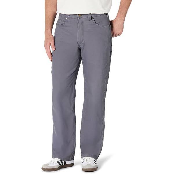 Pantaloni Da Lavoro Carhartt Uomo, Tela Grigia, Vita 38, Lunghezza 32, Vestibilità Rilassata