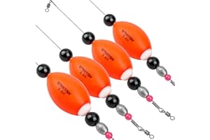 ‎THKFISH THKFISH Posen Angeln Schwimmer Angelposen Set Stahlvorfach Hecht Forelle Pose Gewichteter Knallender Schwimmer 4 Stück