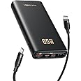 VEEKTOMX 65W Laptop Power Bank, 20000mAh Fast Charging Portable Charger Extra 100W (5ft) USB C to C Charging Cable with PD 3.0 & QC 3.0 Compatible with MacBook/iPhone/Samsung/Steam Deck/Tablet/DJI