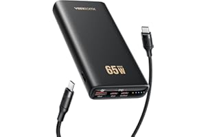 VEEKTOMX Power Bank 65W 20000mAh Caricatore Portatile Caricatore USB C per PC portatili PD3.0 QC3.0 Batteria Esterna Carica Batterie Portatile per MacBook/iPhone/Samsung/Huawei/Xiaomi/iPad/Stream Deck ecc.
