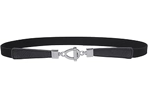 Syuer Womens 0.8" Width Skinny Elastic Waist Belt Stretch Cinch Belt Thin Belt