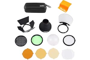 Godox AK-R1 Runder Blitzkopf Zubehör-Kit für Godox V1 Speedlight und H200R Runder Blitzkopf zu AD200 AD200pro Taschenblitz