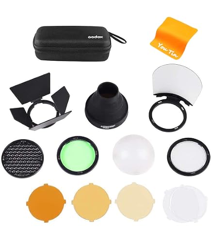 GODOX S-R1 Adapter, Round Flash Head Modifier Adapter V860II, V850II, TT685 and TT600 Series Flashes, Install AK-R1 Round Head Accessories to Achieve Creative Light Effects