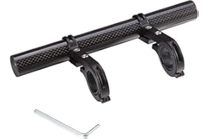 Yizhet Manubrio Extender Bici, 20cm Estensore Manubrio Bici per Estensione da Manubrio con Doppie Morsetti Supporto Manubrio Bici per Tachimetro, GPS, Torcia, Telefono Supporto (Fibra di Carbonio)