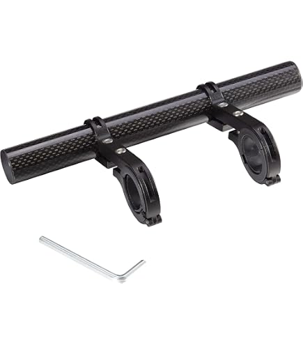 Prolunga manubrio bicicletta in lega di alluminio, 30 cm, con supporto per torcia, smartphone e dispositivi GPS (18-34 mm