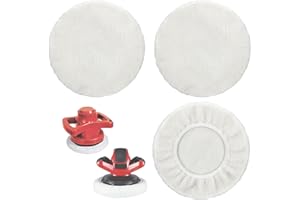 PMUEUFF 3 Stück Polierhauben Set, Polieraufsatz Winkelschleifer Polierhaube Polierschwamm 220mm-250mm Elastisches Polierscheibe Lammwolle Polierpads für Einhell Akku-Autopoliermaschine