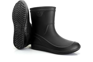 Jesindr Bottes De Pluie Homme, Antidérapant Imperméable à l'eau Bottes Caoutchouc, Chaussures De Sécurité Légère