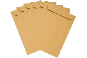 ‎EMERSON Emerson 50x Versandtasche Braun DIN C5 162 x 229 mm 80g großer Briefumschlag Maxibrief haftklebend ohne Fenster Umschlag groß C5 braun Briefkuvert a5 envelope big brown große Versandtasche Papier