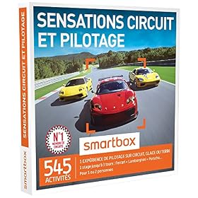 SMARTBOX – Coffret Cadeau – SENSATIONS CIRCUIT ET PILOTAGE – 545 Activités : Stages de Pilotage jusqu&rsquo;à 3 Tours (Lamborghini, Ferrari, Porsche…)