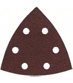 Pack De 25 Hojas De Lija Para Lijadora Delta Bosch - 93mm, Grano 120, Velcro, 6 Agujeros De Aspiración