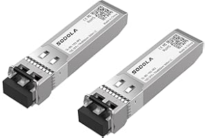10GBase-SR SFP+ Transceiver, 850nm MMF, bis zu 300 Meter, Kompatibel mit Cisco SFP-10G-SR, Meraki MA-SFP-10GB-SR, Ubiquiti UniFi UF-MM-10G, Fortinet, Mikrotik, Netgear, TP-Link und mehr(2 Packs)