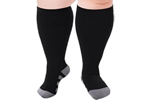 Ancrina Plus Size Compression Socks for Men & Women Compression Socks for Sports Running Air Travel Cycling