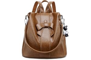 DEERWORD Mujer Bolsos Mochila Casual Bandolera Marca Mediano Antirrobo Italianos PU Cuero 5255 1 Piezas