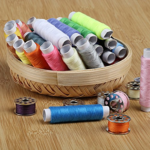 LIHAO Nähgarn Set 64-teilig Syngarn Polyester Nähmaschinengarn 32 Farben - 4