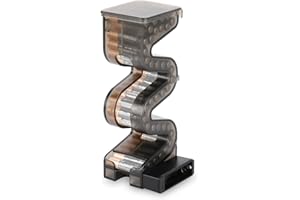 KIWIFOTOS AAA Batterieleiter Aufbewahrungsbox, Batterie Organizer, Aufbewahrung von bis zu 35 AAA Batterien, stapelbar, mehrere IKA Stecktafeln, montierbar mit Batterietester