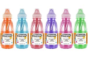 CLÉOPÂTRE Cleopatre - EAD250NX6B - Lote de 6 frascos de tinta nacarada para dibujar, 250 ml, colores secundarios