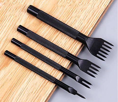 Malayas 18 pcs Leder Fertigkeit Handwerk Werkzeug Set Schneiden Nähen Schnitzen Stanzen Lochen Werkzeug DIY Leather Craft Punch Tools Set - 5