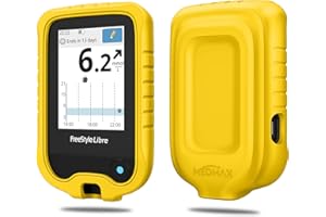MEDMAX Silicone Étui pour Freestyle Libre 3/ Libre 2 / Libre Reader, Léger Coque Anti-dérapante Housse de Protection Compatible avec Freestyle Libre 3/ Libre 2/ Libre, Jaune