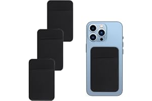 Joynine 3 Piezas Tarjeteros Adhesivos, Tarjetero Movil, ID Tarjeta Crédito Pocket, Fabricados con Tela Elástica, Tarjetero Flexible para Llevar tu Documento de Identidad Contigo