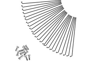 AIDNTBEO Radios de bicicleta de 261 mm, 270 mm, 287 mm, radios y pezones de acero, 24 piezas para 27,5/26/29er (287 mm)