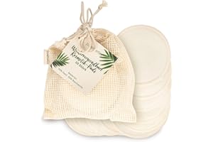 ‎PUREMETICS puremetics Kosmetik-Pads (10 Stück) inkl. Wäschesäckchen | Wiederverwendbare Zero Waste Wattepads | 100% plastikfrei