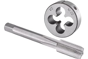 Burkit 1/2 "-20 UNF Tap and Die Set mano destra, 1/2 x 20 UNF filettatura macchina rubinetto e dado rotondo