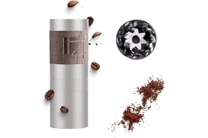 1Zpresso Q Manual Coffee Grinder with Stainless Steel Conical Burr, Foldable Handle, Magnetic Catch Cup for Drip, French Press, Travel, Camping, Office